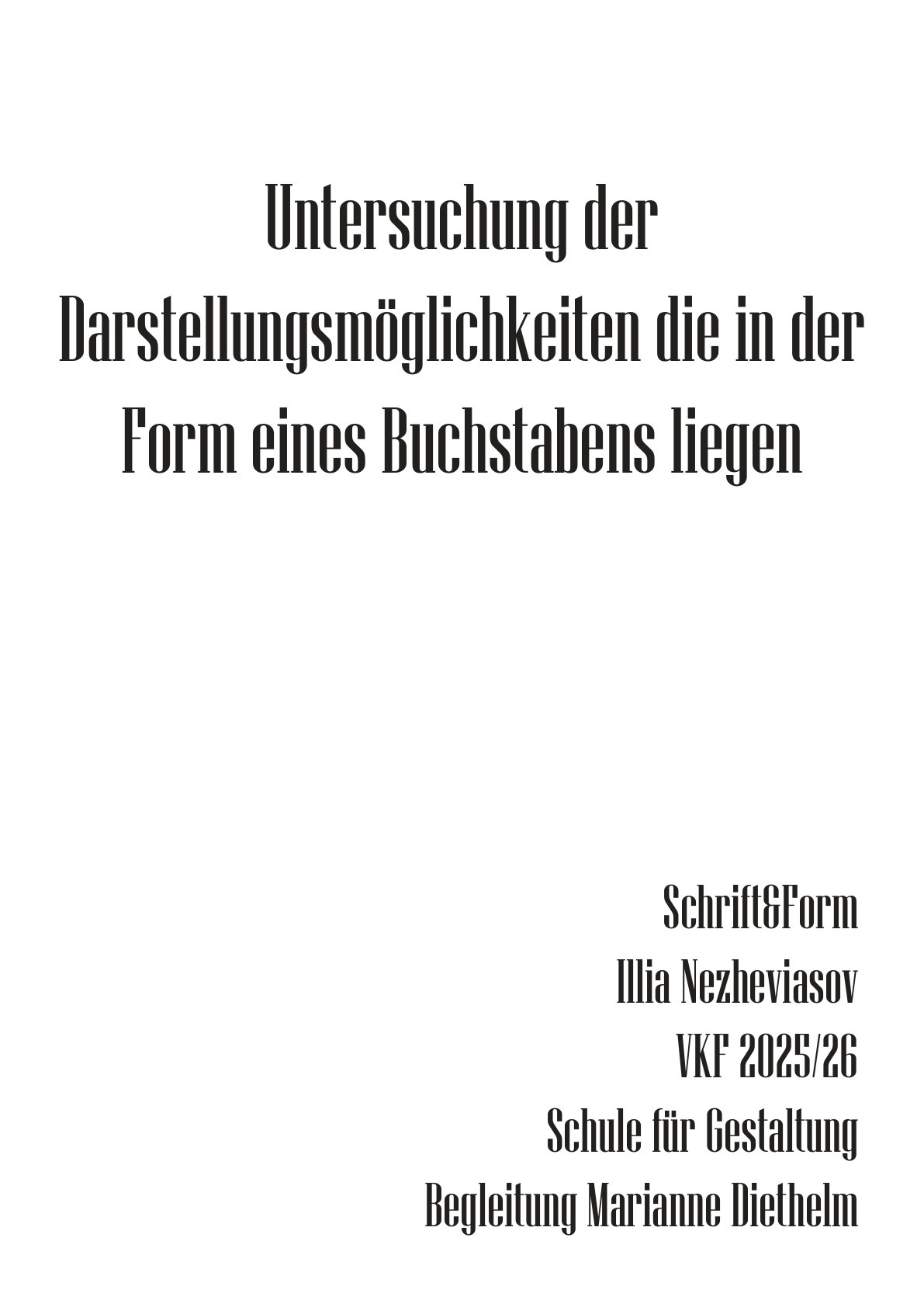Schrift & Form – Buchstabenformen